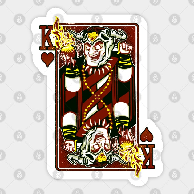 King Of Hearts Sticker by poopsmoothie